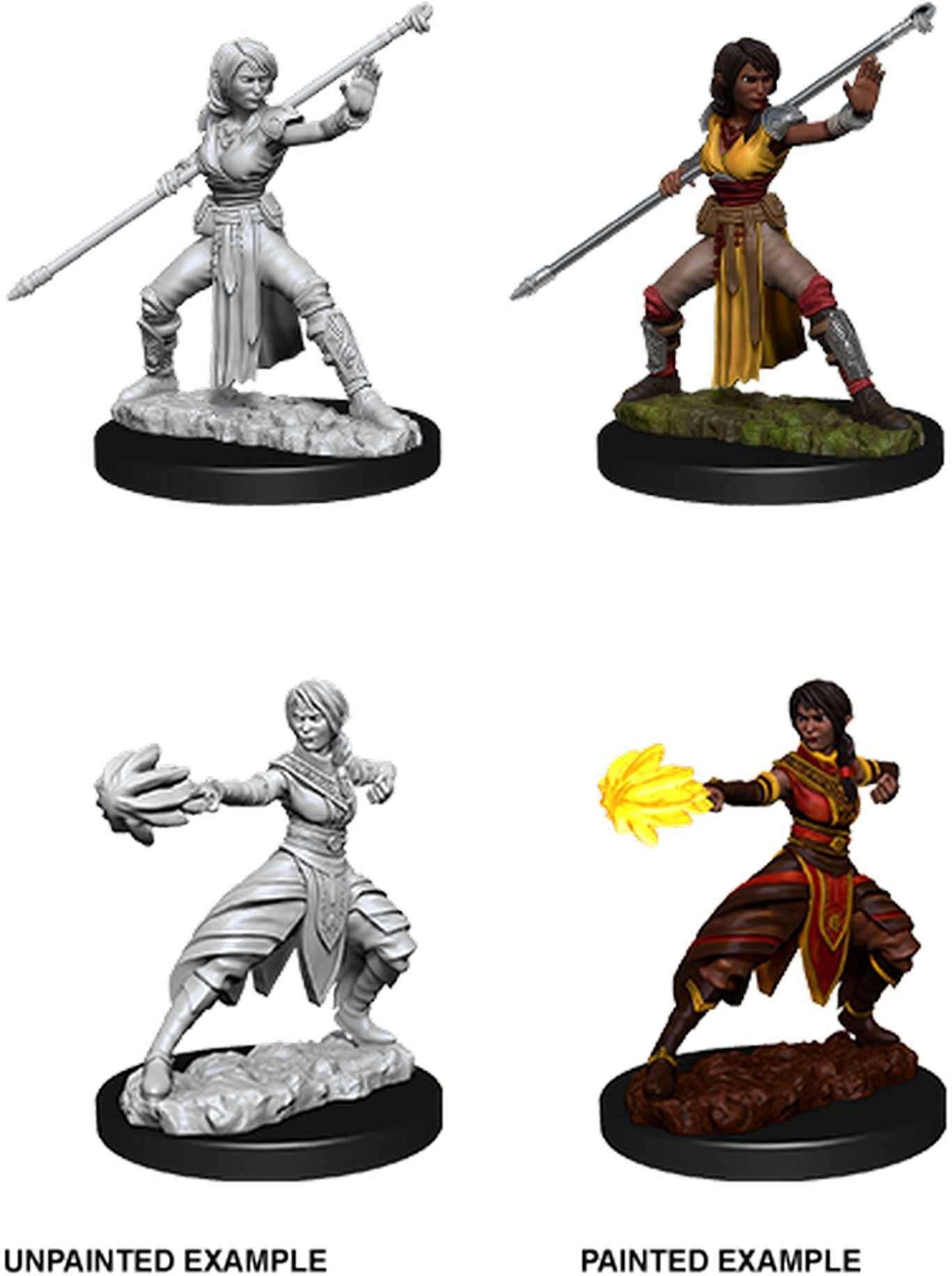 Wiz Kids LLC Dungeons & Dragons Nolzur’s Marvelous Miniatures Female Half-Elf Monk, Unpainted, Pre-Primed, for Tabletop Roleplaying and Miniature Painting