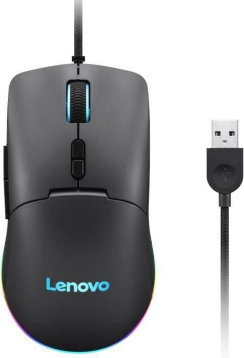 Lenovo M210 bekabelde gamingmuis met RGB-verlichting en 7 knoppen - Zwart
