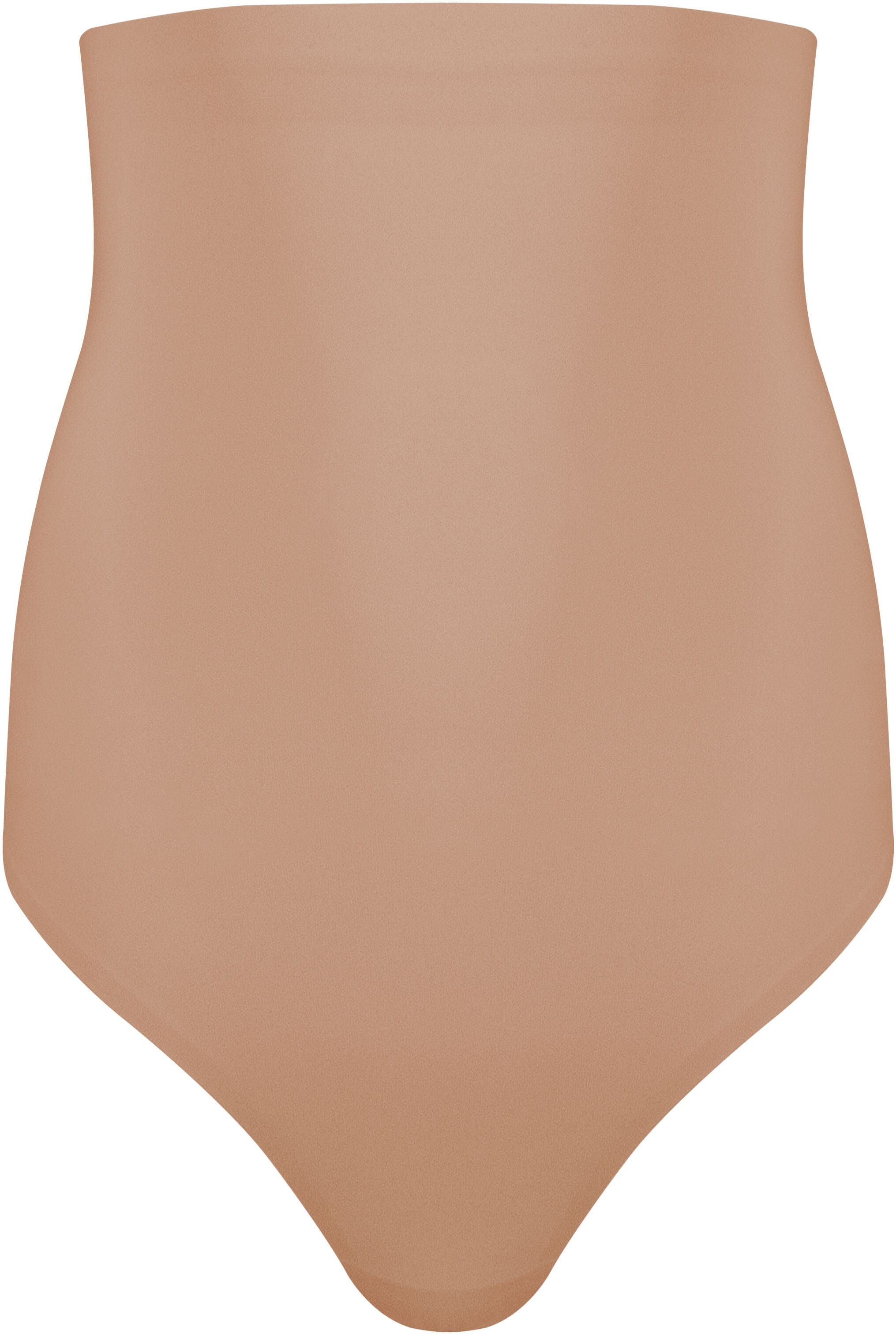 Shapingstring MAGIC BODYFASHION "Maxi Hi-Thong", Damen, Gr. L, braun (mocha), Obermaterial: 71% Polyamid, 29% Elasthan, unifarben, körpernah, Unterhosen Shapingstring, Maximalgrössen von S bis 4XL mocha L