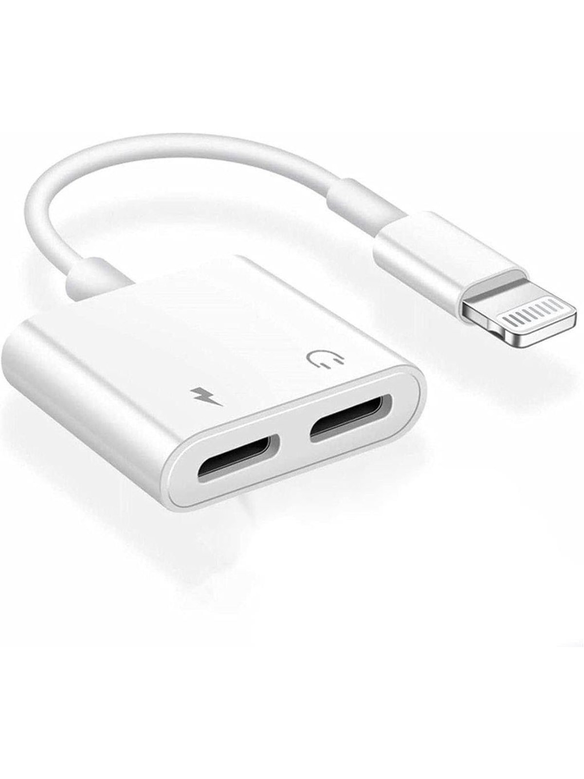 SiGN Lightning to 2x Lightning Adapter - 5V - 2A - 10cm - Charge and Listen - White