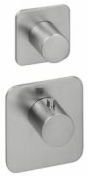 Herzbach Logic XL Fertigmontageset 36.521015.1.14 für Universal-Thermostat-Modul, Edelstahlfinish