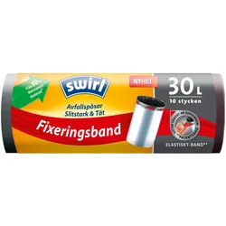 Swirl Abfallbeutel Elastic Fixband 30L 8 Stück DFP, Lebensmittelverpackung, Mehrfarbig