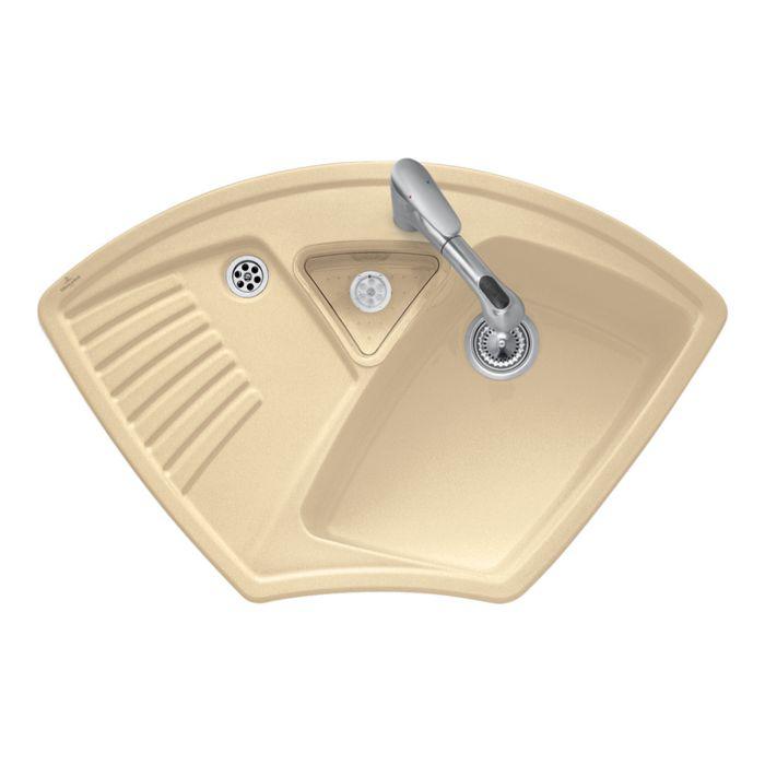 Villeroy und Boch Arena Eck Eckspüle 672900i4 Spülbecken, graphit CeramicPlus