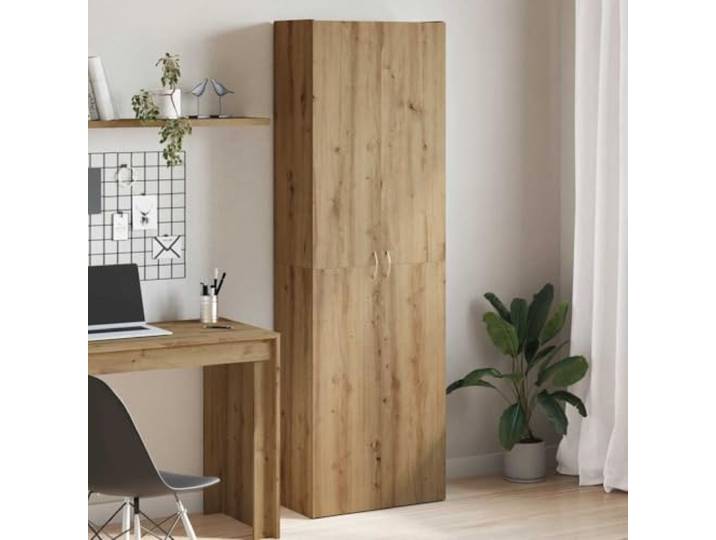 ZXQVLMRS Highboard Artisan-Eiche 60x32x190 cm Holzwerkstoff Schrank Kommode mit Stauraum