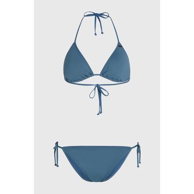 Triangel-Bikini O'NEILL "ESSENTIALS CAPRI BONDEY BIKINI SET", Damen, Gr. 36, N-Gr, blau, Obermaterial: 82% Polyamid, 18% Elasthan, Bikini-Sets Triangel-Bikini, Triangel-Top mit sanftem Halt