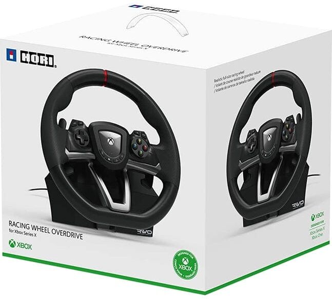 HORI (U.K) LTD HORI Racing Wheel Overdrive for Xbox Series X and Xbox One, Officially Licensed, Adjustable 270° Rotation