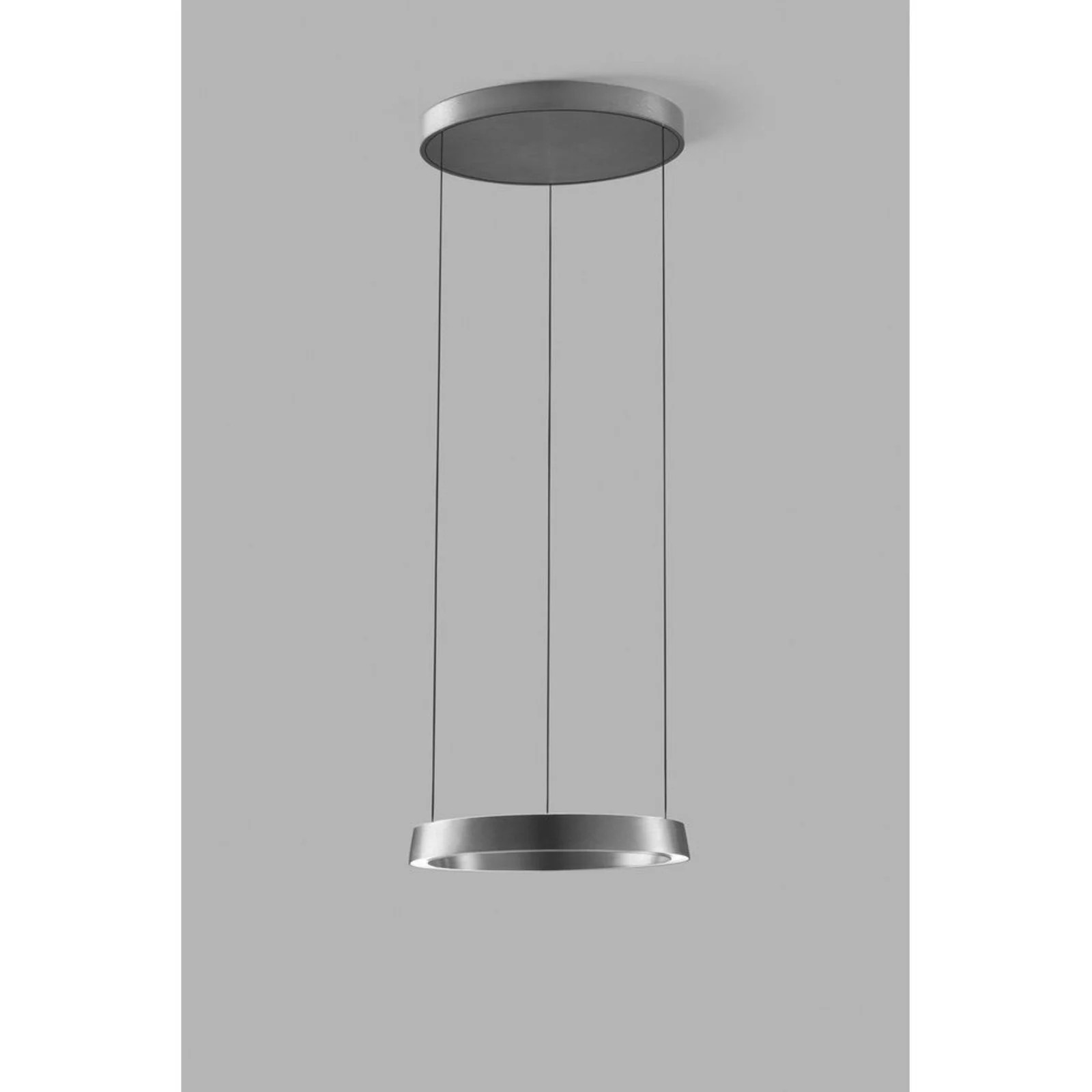 LIGHT-POINT Edge Round Hanglamp Titanium - Grijs - Aluminium - Ø 50 cm