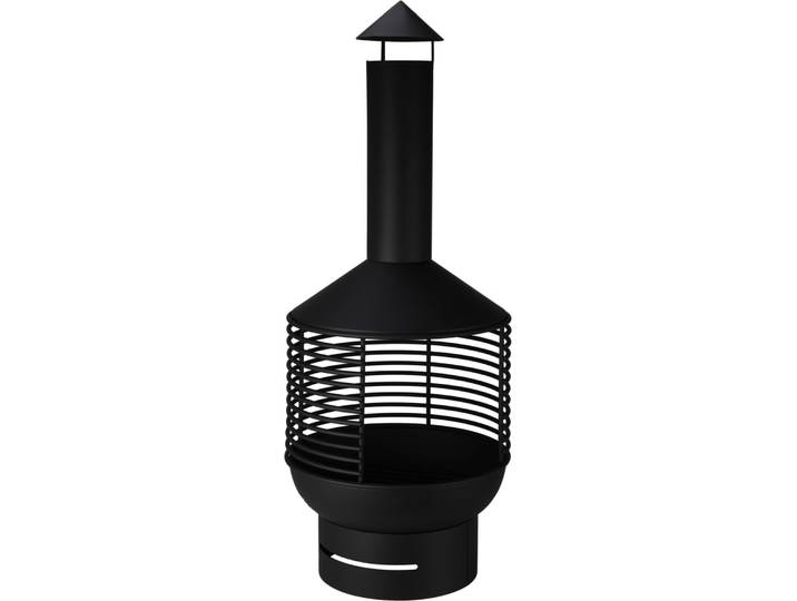 Gartenkamin Metall 41x105cm - Freistehender Außenkamin für Terrasse & Garten