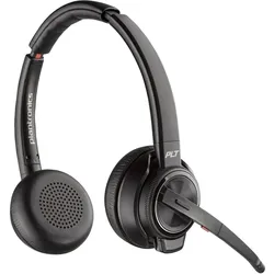 HP Poly Savi 8220 Uc Microsoft Teams (Kabellos, USB-A, USB-C, Microsoft Teams), Office Headset, Schwarz