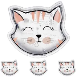 Relaxdays Kühlpads Kinder 4er Set Rosa,Schwarz,Transparent