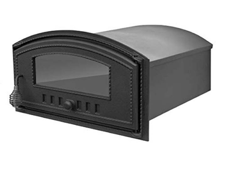 Sellon24® Backofen aus Gusseisen Stahlkammer Ofentür Pizzaofentür Steinbackofentür H1916