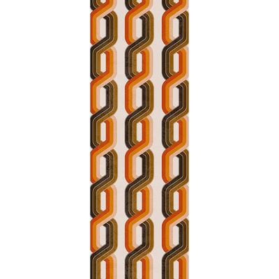 Fototapete ARCHITECTS PAPER "Chains", braun (braun, orange), B:1m L:2,8m, Vlies, Tapeten, Grafik Tapete Natur Fototapete Panel 1,00m x 2,80m