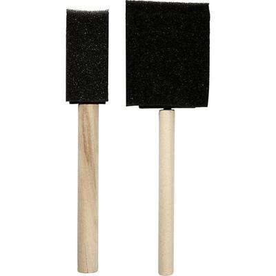 Creativ Company Schwammpinsel, L 15,5-16 cm, B 25+50 mm, 2 Stk