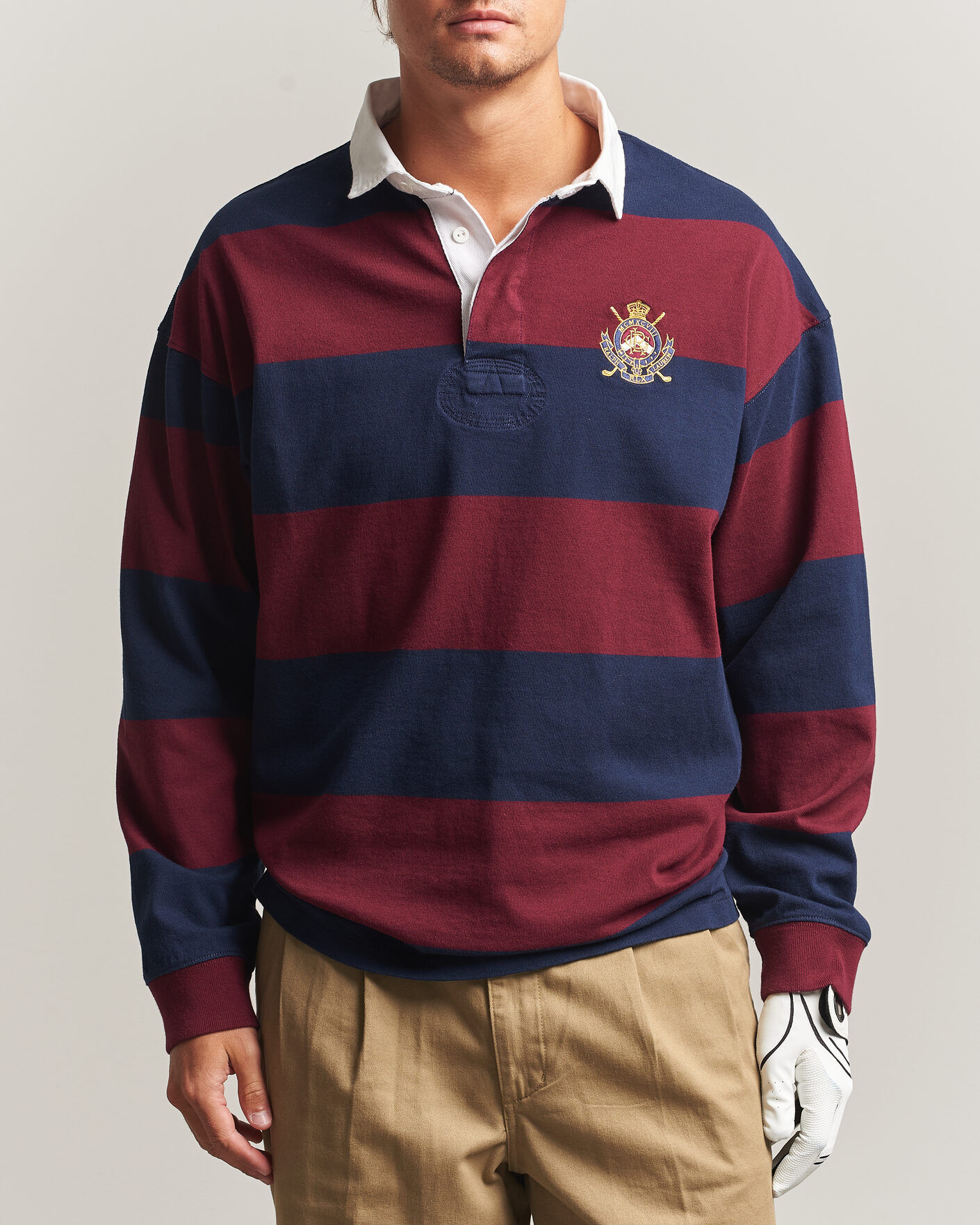 RLX Ralph Lauren Polo Ralph Lauren Rugby Long Sleeve Jersey Polo Classic Wine/Navy men L Flerfarvet