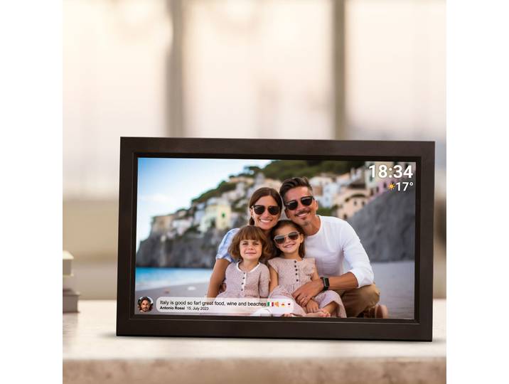 Digitaler Bilderrahmen 15.6 Full HD IPS Touchscreen, 16GB, 1920x1080 Pixel, schwarz