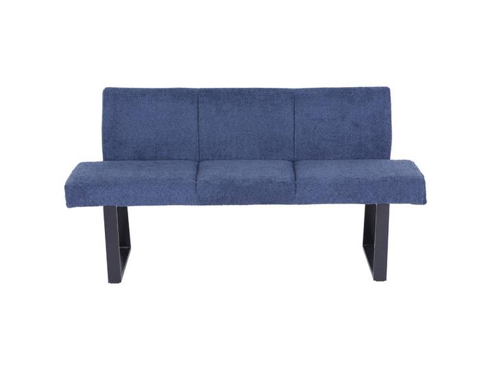 Mid.you Sitzbank, Dunkelblau, Metall, 3-Sitzer, 166x82x61 cm, Esszimmer, Bänke, Sitzbänke