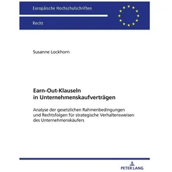 Earn-Out-Klauseln in Unternehmenskaufverträgen, Fachbücher von Susanne Lockhorn