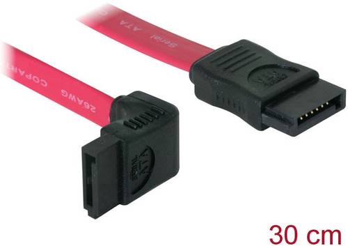 Delock Festplatten Anschlusskabel [1x SATA-Buchse 7pol. - 1x SATA-Buchse 7pol.] 0.30 m Rot