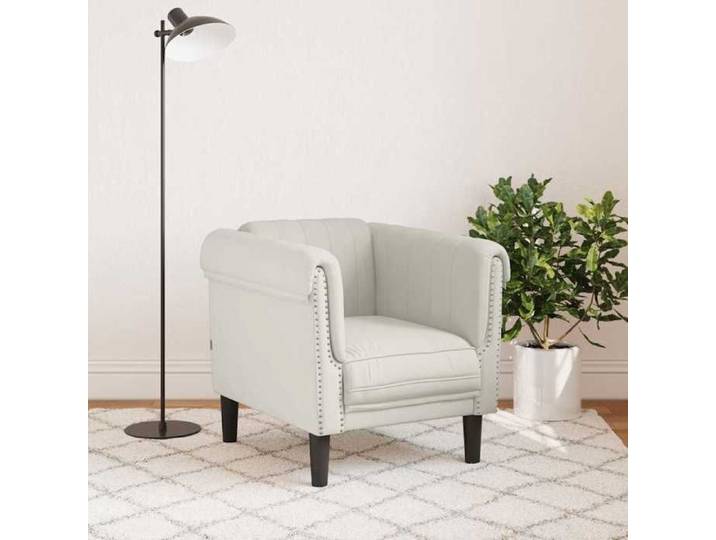 Promo 2026 1 pcs Fauteuil simple - adulte/enfant - SARAZYJ - Meuble de salon - crème velours - S7148729