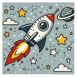 Ideyka Malen nach Zahlen - Space Rocket Kids (59728804)