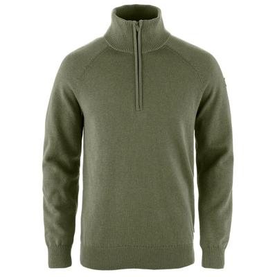 Fjällräven - Övik Lite Half Zip - Wollpullover Gr L oliv