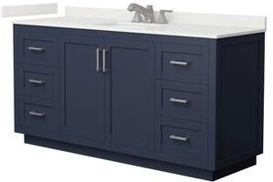 Wyndham Collection Miranda 66-inch Single Vanity, Quartz Top