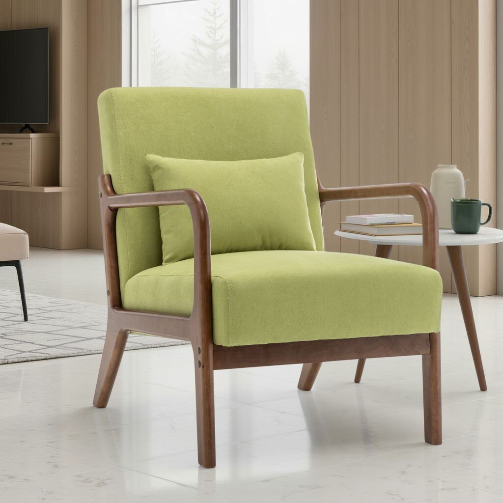 Fairmont Park Alisija Upholstered Armchair Green Cotton Blend 81.5cm H X 65cm W X 79cm D