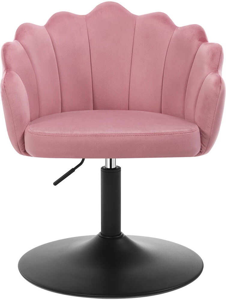 Fairmont Park Dressing Table Chair, Vanity Chair with Back, Boucle Pink/Velvet