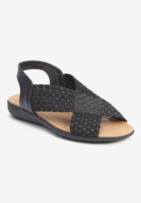 Women's The Celestia Sling Sandal by Comfortview in Black Metallic (Size 11 M)
