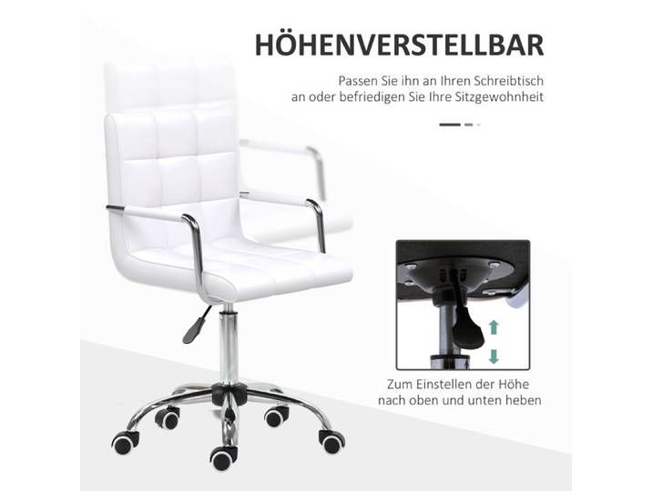 Feuille épaissie chaise de bureau réglable en hauteur 84 - 99H cm chaise pivotante ergonomique Bureau et Bureau à domicile chaise