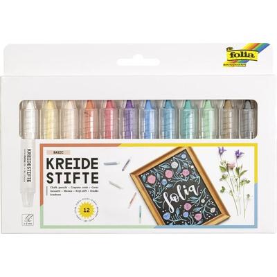 Folia Kreidestifte BASIC farbig 12er Set