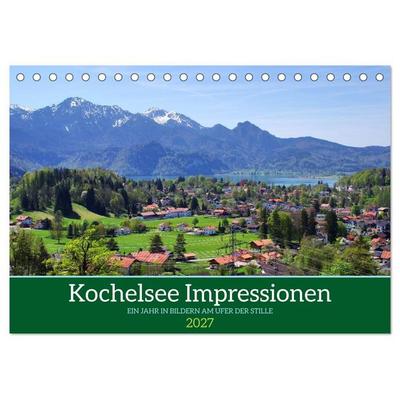 Kochelsee Impressionen - Ein Jahr in Bildern am Ufer der Stille (Tischkalender 2027 DIN A5 quer), CALVENDO Monatskalender