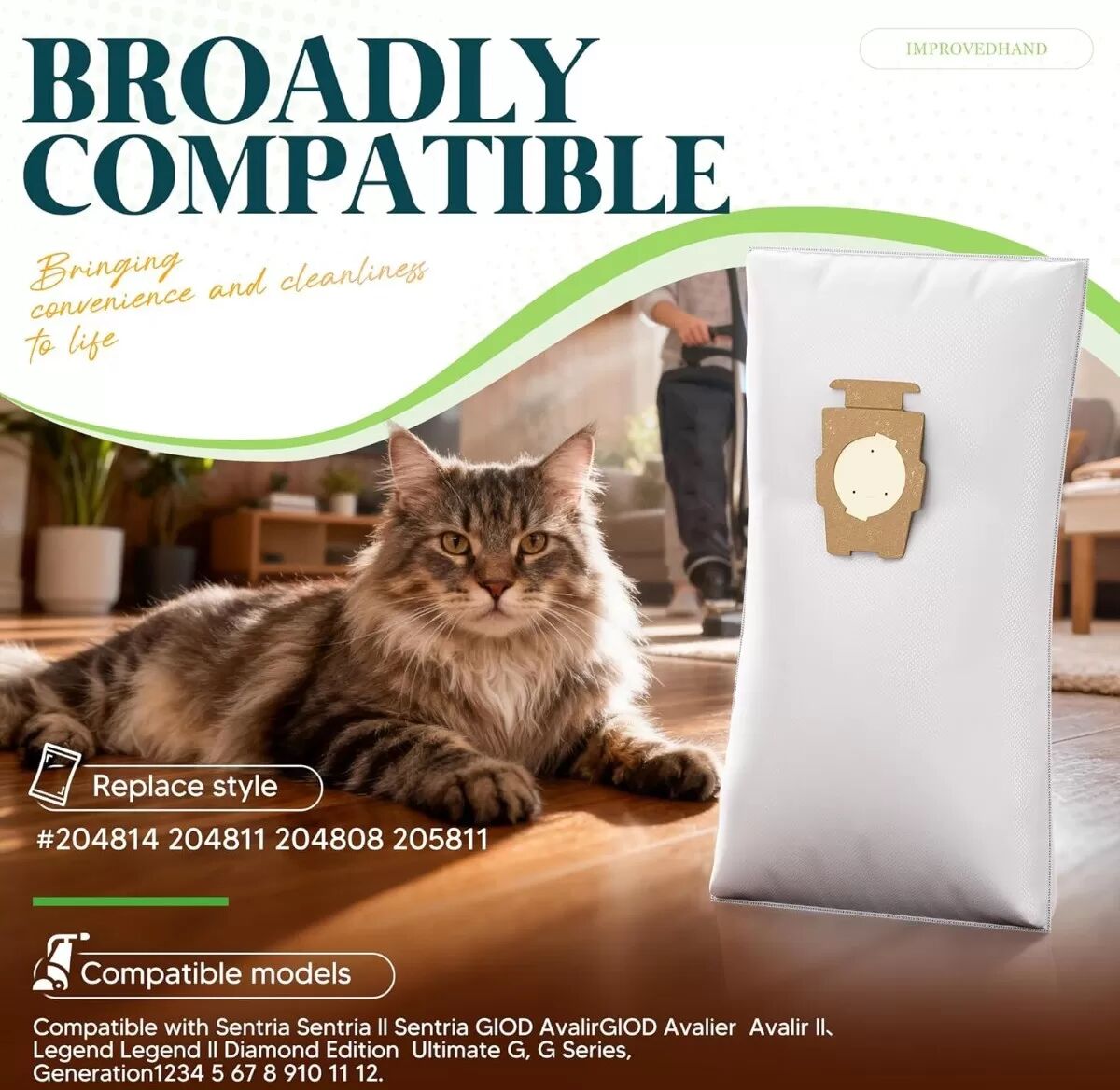 INF Staubsaugerbeutel Ersatz kompatibel mit Kirby Sentria Avalir 2 Ultimate G Alle Generationen - 12er Pack