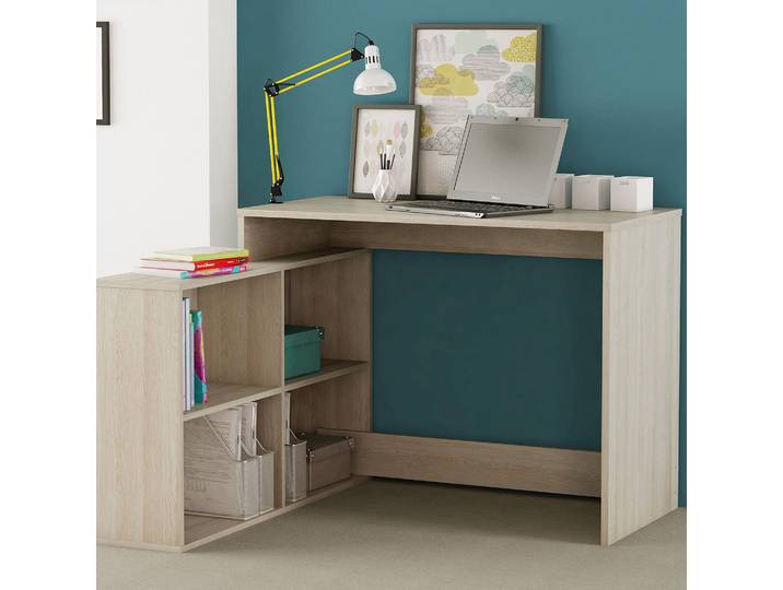 Bureau d'angle imitation chêne shannon - BU173