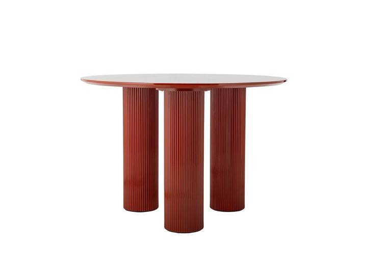 Esstisch Rufia – Skulpturales Design in Rot - Rot - Luxusbetten24
