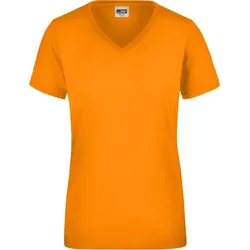 James & Nicholson Damen Signal Workwear T-Shirt JN1837 neon orange XS