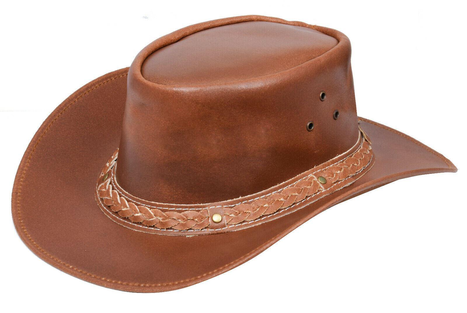 Cowboy Outback echte lederen Aussie Bush-hoed