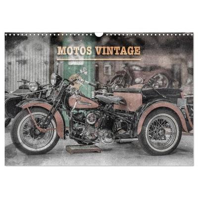 MOTOS VINTAGE (Calendrier mural 2027 DIN A3 vertical), CALVENDO calendrier mensuel