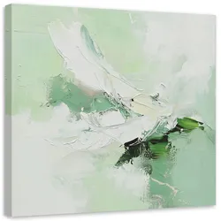 WANDBILD abstraktes pastell mintgrün