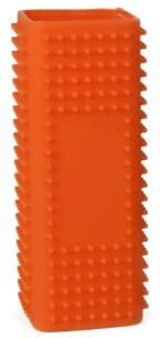 Uplift Essentials Silicone Pet Hair Detailer Multi Surface Hollow Rubber Removal Brush orange