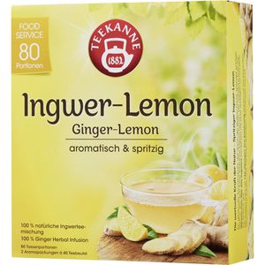 Teekanne Tee Ingwer-Lemon, Kräutertee, 120 g, 80 Beutel