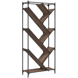 vidaXL Bücherregal Braun Eichen-Optik 79x30x180cm Holzwerkstoff Metall