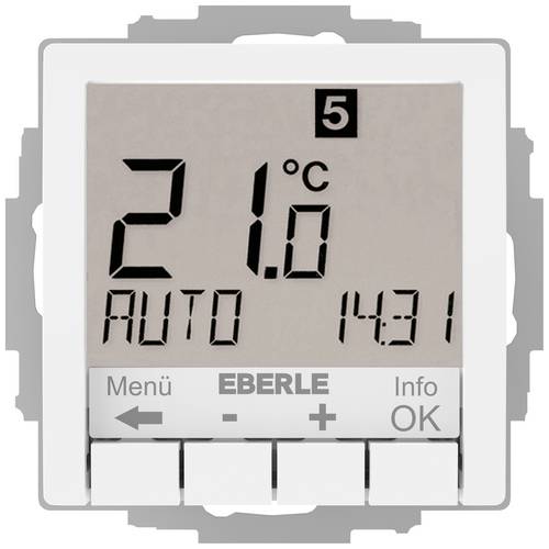 Eberle 527810455504 UTE 4800-R-RAL9010-G-55 Raumthermostat Unterputz Tagesprogramm, Wochenprogramm Heizen/Kühlen 1St.