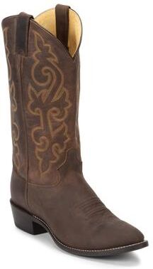 "Justin Boots Buck 13"" Round Toe - Mens 9 Brown Boot B"