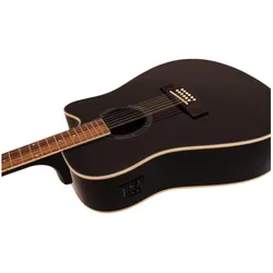 Dimavery DR-612 Westerngitarre 12-saitig, schwarz, Gitarre, Schwarz