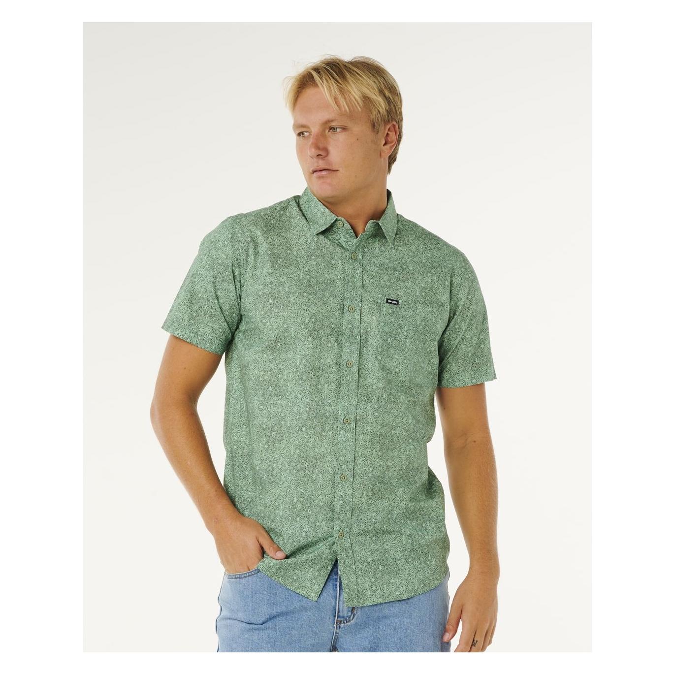 Rip Curl Herren Hypno Micro Kurzarmhemd Grün (L) (71804199)