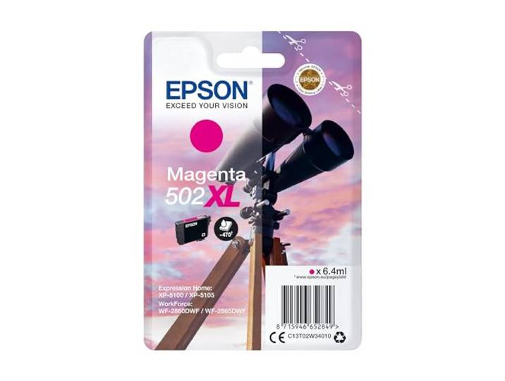 Epson 502XL Magenta Verrekijker, Hoog rendement Originele Inktpatroon