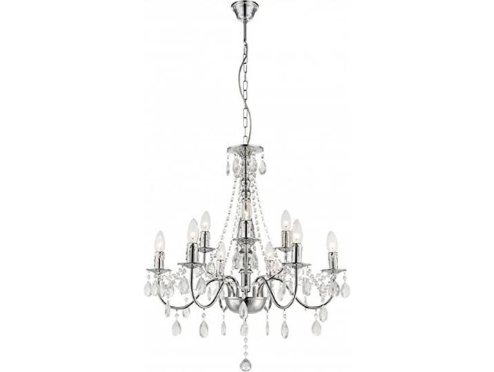 Moderne Luster chrom Acrylkristalle und Dekor klar - Globo WILLIAM 63129-9