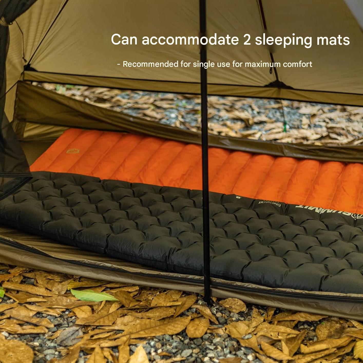 Zelt - Tipi-Zelt für 1-2 Personen - Wasserdichtes, ultraleichtes Campingzelt - Braun