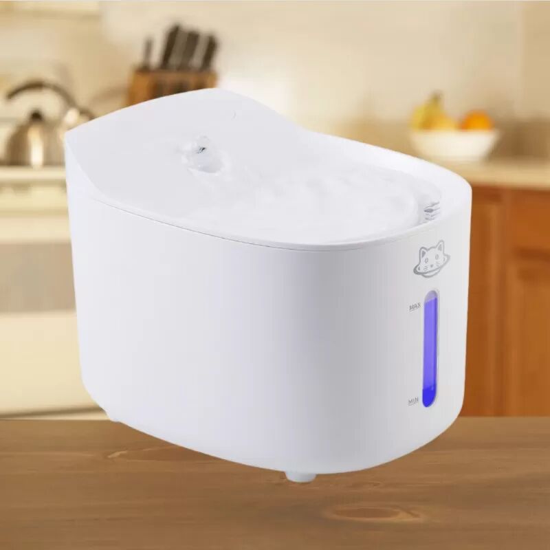INF Smarter Plug-in Haustier-Wasserbrunnen: Automatischer Filterspender für Katzen & kleine Hunde Weiß